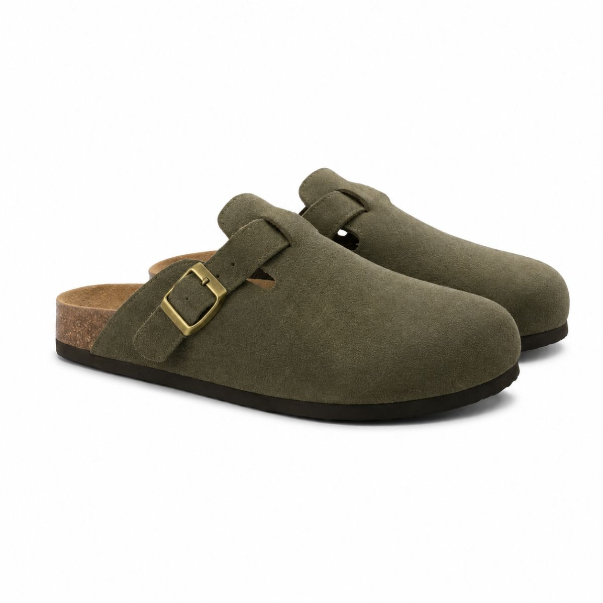 Elba Sandals - Suede Clogs