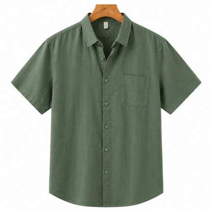 Santorini 100% Linen Short Sleeve Shirt