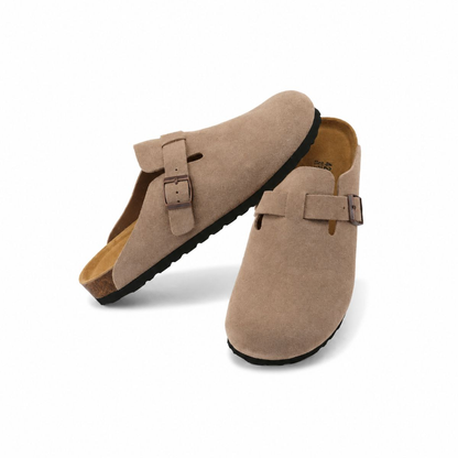 Elba Sandals - Suede Clogs